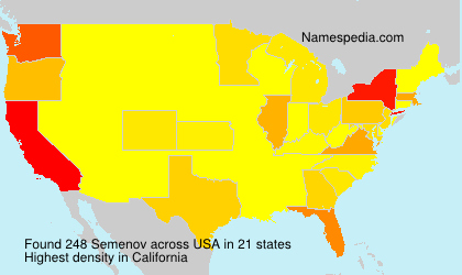 Surname Semenov in USA Surname Semenov in USA