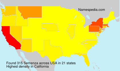 Surname Semenza in USA Surname Semenza in USA