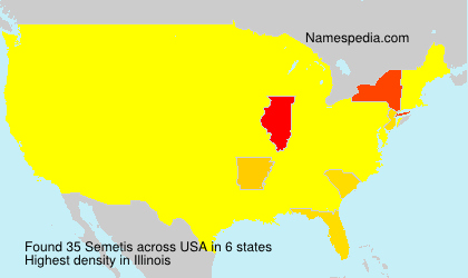 Surname Semetis in USA Surname Semetis in USA