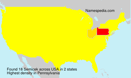 Surname Semicek in USA Surname Semicek in USA