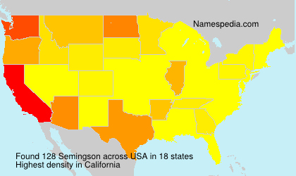 Surname Semingson in USA Surname Semingson in USA