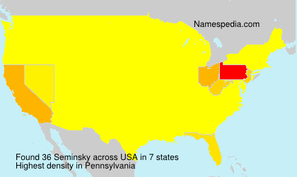 Surname Seminsky in USA Surname Seminsky in USA
