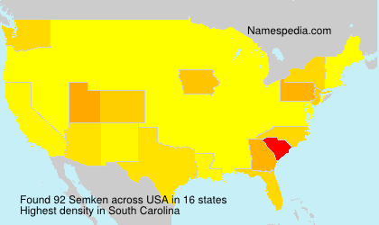 Surname Semken in USA Surname Semken in USA