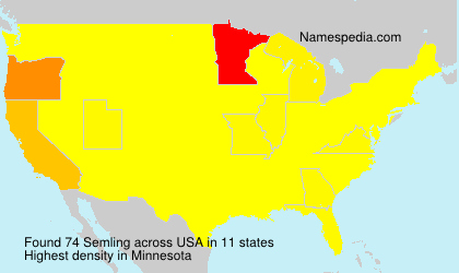 Surname Semling in USA Surname Semling in USA