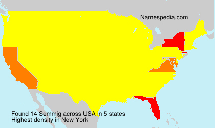Surname Semmig in USA Surname Semmig in USA