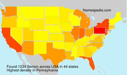 Surname Semon in USA Surname Semon in USA
