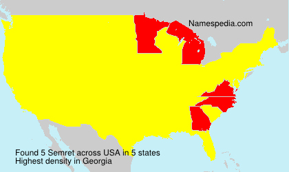 Surname Semret in USA Surname Semret in USA