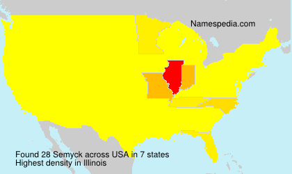 Surname Semyck in USA Surname Semyck in USA