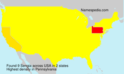 Surname Sengia in USA Surname Sengia in USA