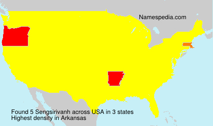 Surname Sengsirivanh in USA Surname Sengsirivanh in USA