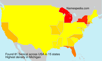 Surname Senical in USA Surname Senical in USA