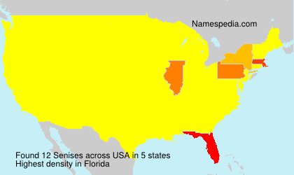 Surname Senises in USA Surname Senises in USA