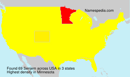 Surname Senjem in USA Surname Senjem in USA