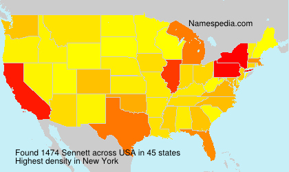 Surname Sennett in USA Surname Sennett in USA