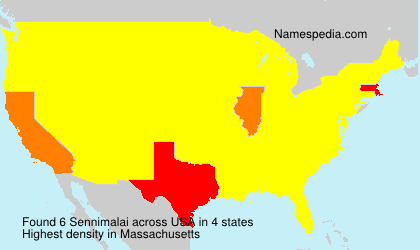 Surname Sennimalai in USA Surname Sennimalai in USA