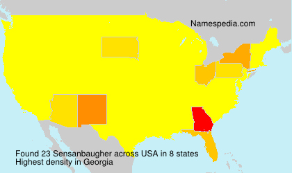 Surname Sensanbaugher in USA Surname Sensanbaugher in USA