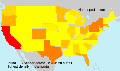 Surname Senser in USA Surname Senser in USA