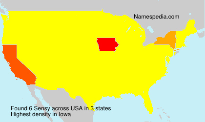 Surname Sensy in USA Surname Sensy in USA