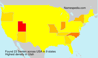 Surname Senten in USA Surname Senten in USA