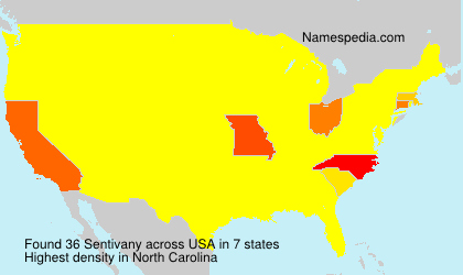 Surname Sentivany in USA Surname Sentivany in USA
