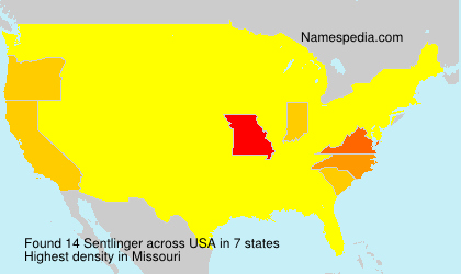 Surname Sentlinger in USA Surname Sentlinger in USA
