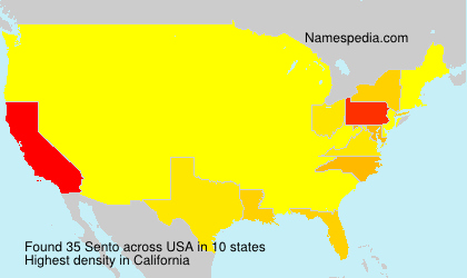 Surname Sento in USA Surname Sento in USA