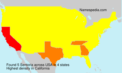 Surname Sentoria in USA Surname Sentoria in USA