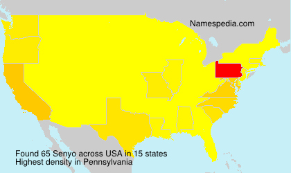 Surname Senyo in USA Surname Senyo in USA