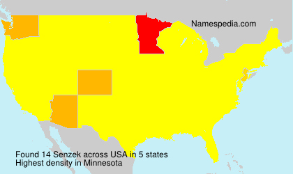 Surname Senzek in USA Surname Senzek in USA