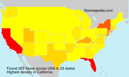 Surname Seow in USA Surname Seow in USA