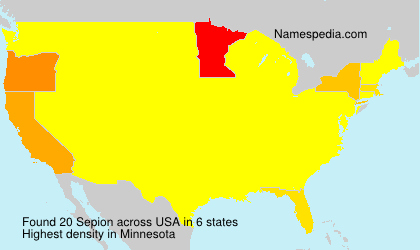 Surname Sepion in USA Surname Sepion in USA