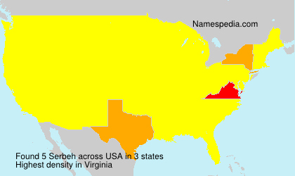 Surname Serbeh in USA Surname Serbeh in USA