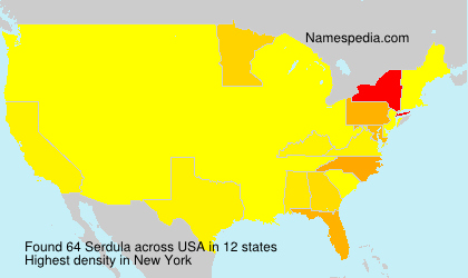 Surname Serdula in USA Surname Serdula in USA