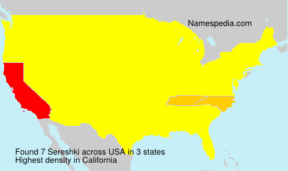 Surname Sereshki in USA Surname Sereshki in USA