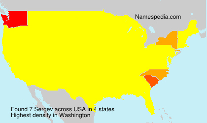 Surname Sergev in USA Surname Sergev in USA