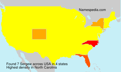 Surname Sergew in USA Surname Sergew in USA