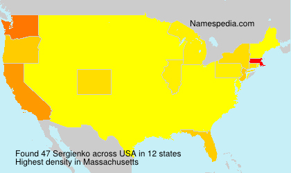 Surname Sergienko in USA Surname Sergienko in USA