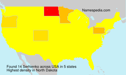 Surname Serhienko in USA Surname Serhienko in USA
