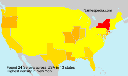 Surname Serova in USA Surname Serova in USA