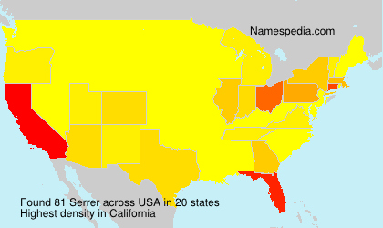Surname Serrer in USA Surname Serrer in USA