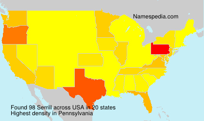Surname Serrill in USA Surname Serrill in USA