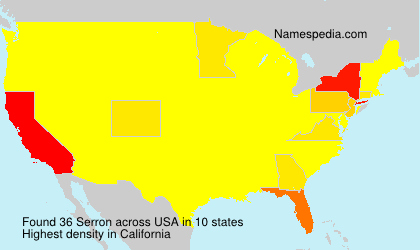 Surname Serron in USA Surname Serron in USA