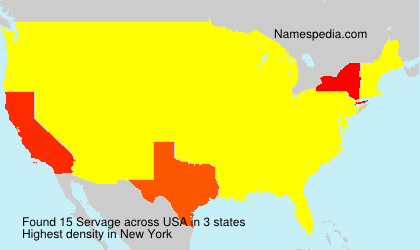 Surname Servage in USA Surname Servage in USA