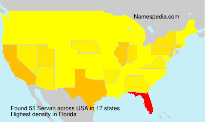 Surname Servan in USA Surname Servan in USA