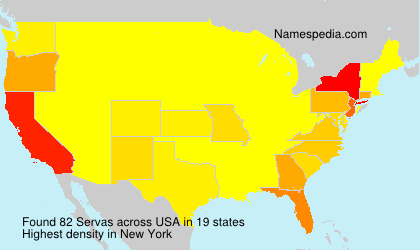 Surname Servas in USA Surname Servas in USA