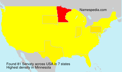 Surname Servaty in USA Surname Servaty in USA