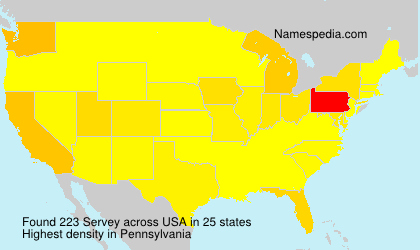 Surname Servey in USA Surname Servey in USA
