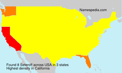 Surname Seteroff in USA Surname Seteroff in USA