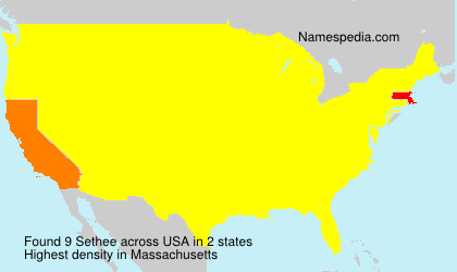 Surname Sethee in USA Surname Sethee in USA