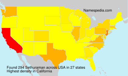Surname Sethuraman in USA Surname Sethuraman in USA